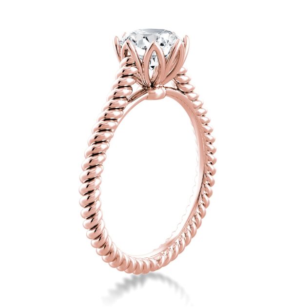 Danhov Classico Delicate Engagement Ring in 18k Rose Gold