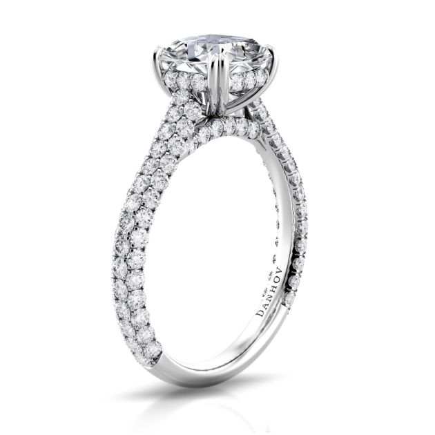 Danhov Classico Diamond Engagement Ring in Platinum