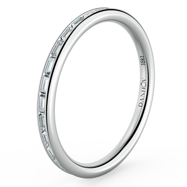 Danhov Classico Classic Diamond Wedding Band in 14k White Gold