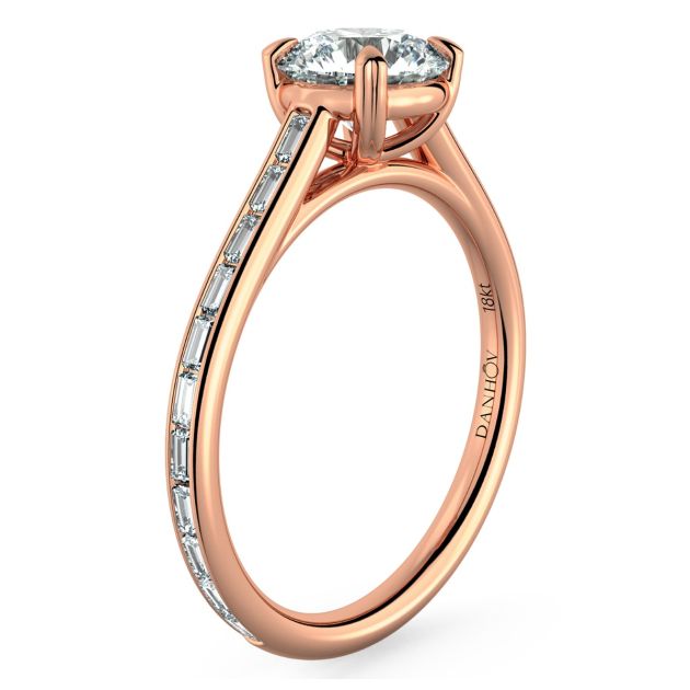 Danhov Classico Classic Diamond Engagement Ring 14k Rose Gold