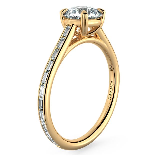 Danhov Classico Classic Diamond Engagement Ring  14k Yellow Gold