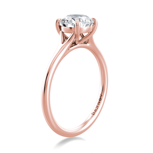 Danhov Classico Engagement Ring in 14k Rose Gold