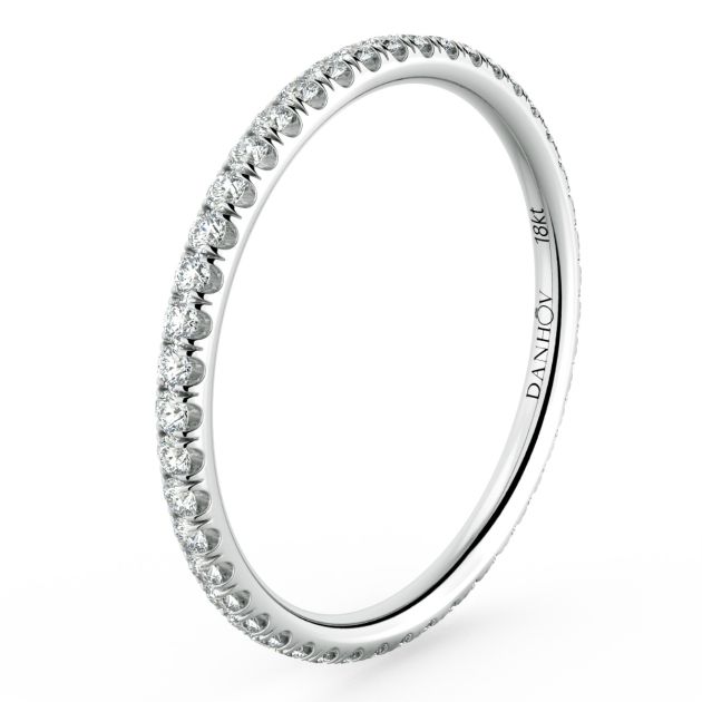 Danhov Classico Unique Handmade Wedding Band in 14k White Gold