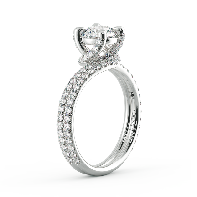 Danhov Abbraccio Ladies Engagement Ring in Platinum