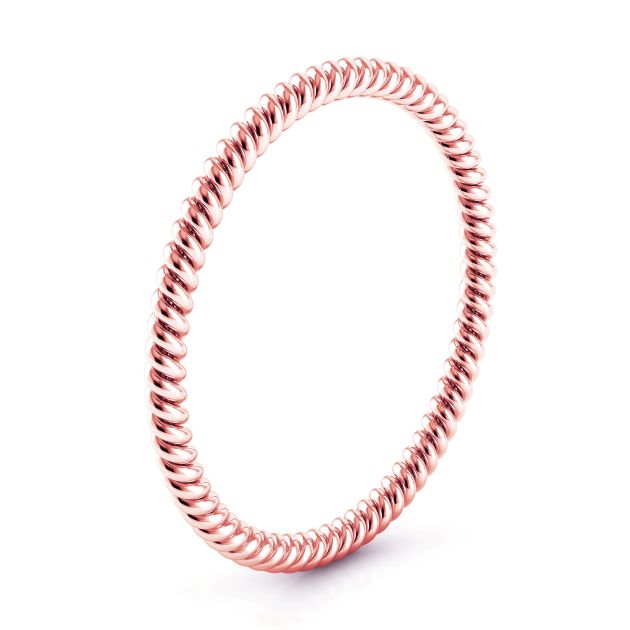 Danhov Eleganza  Rose Gold Braided Wedding Band  in 14k Rose Gold