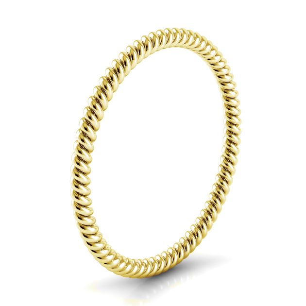 Danhov Eleganza  Braided Wedding Band for Her in 18k Yellow Gold