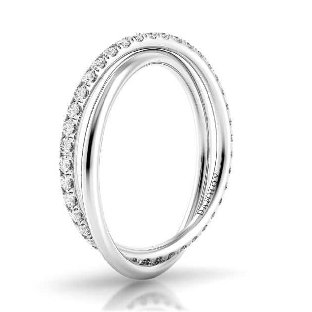 Danhov Eleganza Wedding Band for Women in 14k White Gold