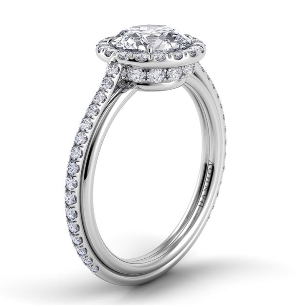 Danhov Unito Diamond Engagement Ring in 14k White Gold
