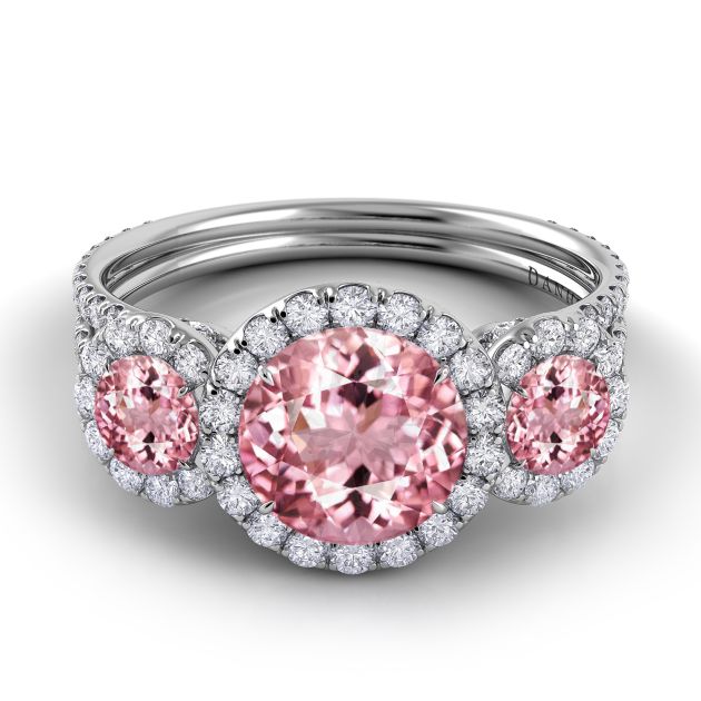 Danhov Solo Filo Pink Diamond Ring in 14k White Gold