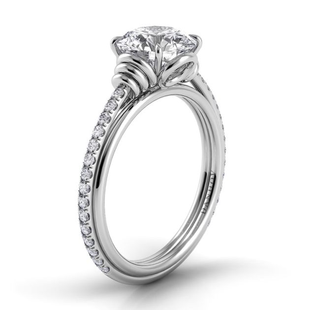 Danhov Unito Wrap Handmade Engagement Ring in 14k White Gold