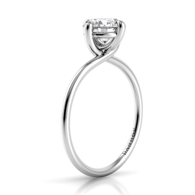 Danhov Eleganza Solitaire Diamond Ring  in 14k White Gold