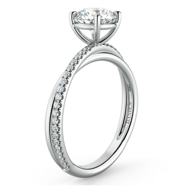 Danhov Eleganza  Engagement Ring in 18k White Gold