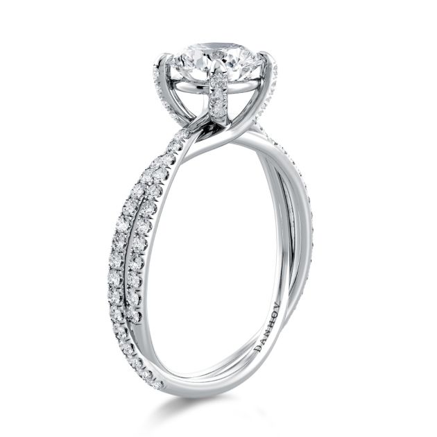 Danhov Eleganza Designer Engagement Ring in Platinum 