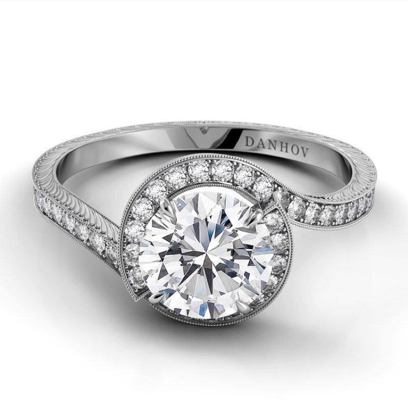 Abbraccio Swirl Engagement Ring