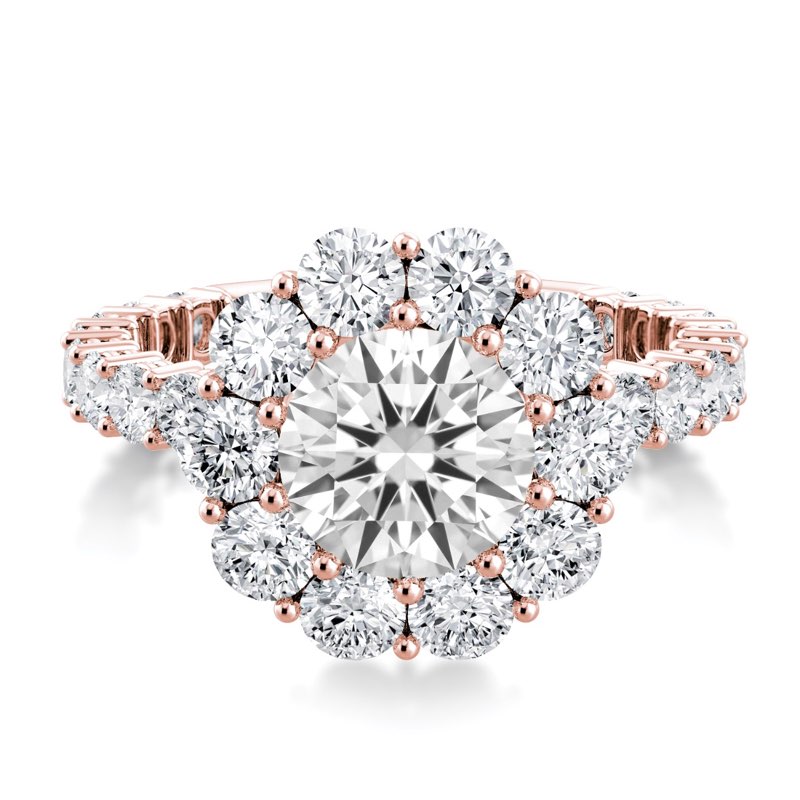 Per Lei Halo Diamond Engagement Ring