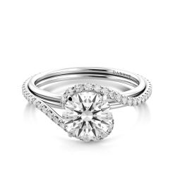 Danhov Abbraccio Designer Engagement Ring  in 14k White Gold