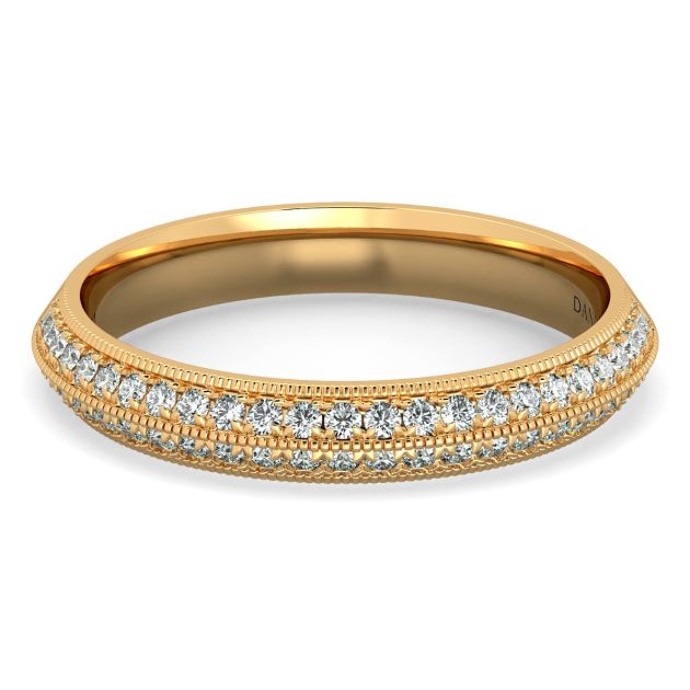 Danhov Classico Diamond Wedding Band in 18k Yellow Gold