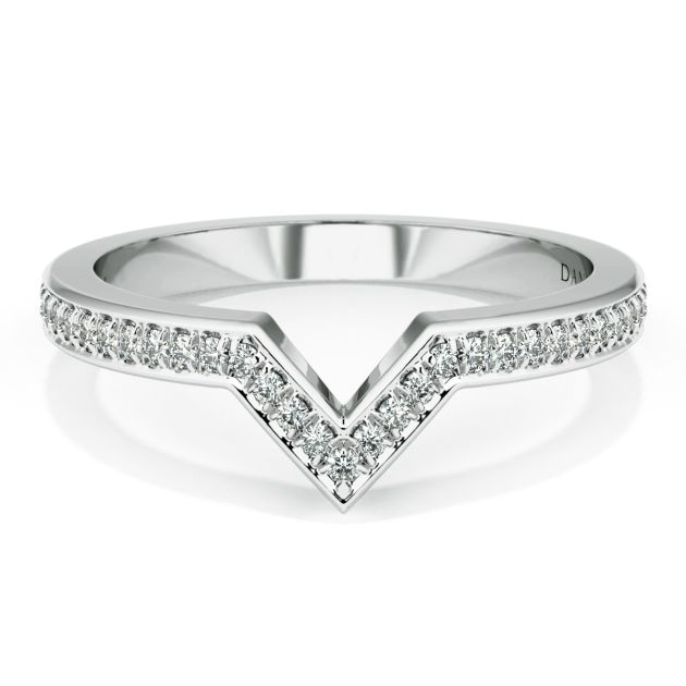 Danhov Classico Diamond Ladies Wedding Ring in 14k White Gold