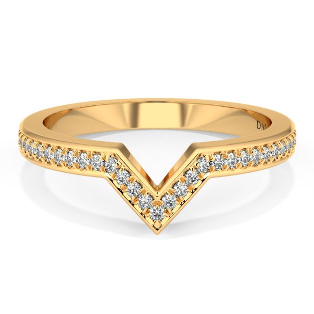 Danhov Classico Diamond Ladies Wedding Ring in 14k Yellow Gold