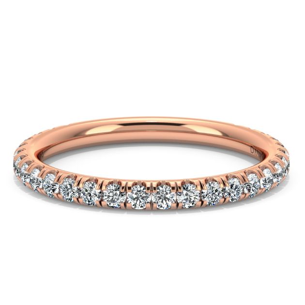 Danhov Classico Diamond Wedding Band in 14k Rose Gold