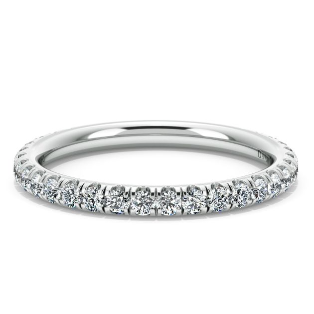 Danhov Classico Diamond Wedding Band in 14k White Gold