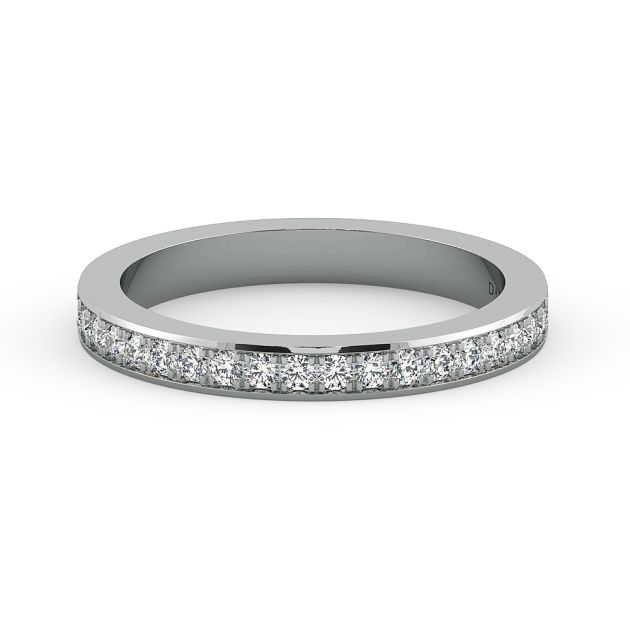 Danhov Classico Diamond Wedding Band in 14k White Gold