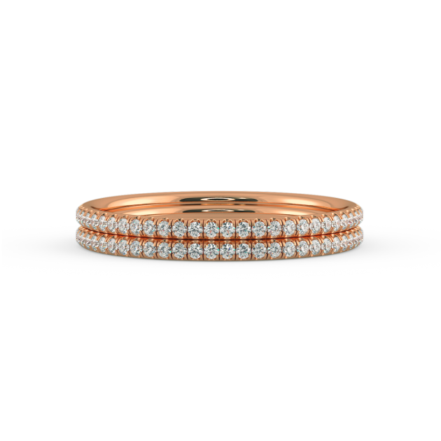 Danhov Per Lei Wedding Ring for Women in 18k Rose Gold