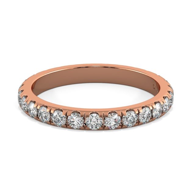 Danhov Classico Diamond Wedding Ring in 14k Rose Gold