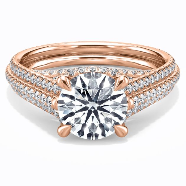 Danhov Couture Engagement Ring in 18k Rose Gold