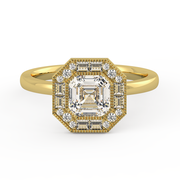 Danhov Per Lei Engagement Ring in 18k Yellow Gold