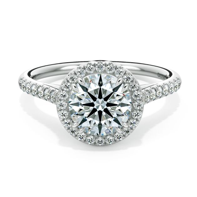 Norme De Danhov Ladies Engagement Ring Set in 18k White Gold