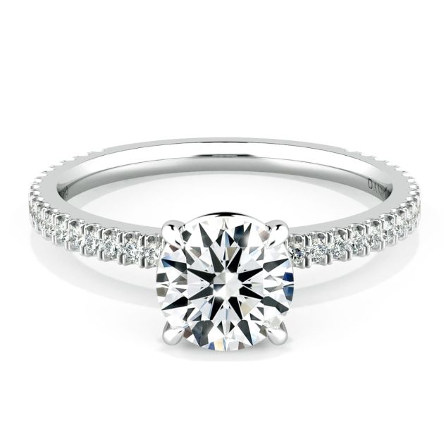 Norme de Danhov Engagement Ring in 14k White Gold