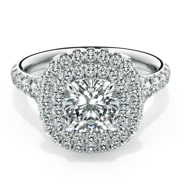 Norme De Danhov Ladies Engagement Ring in 18k White Gold