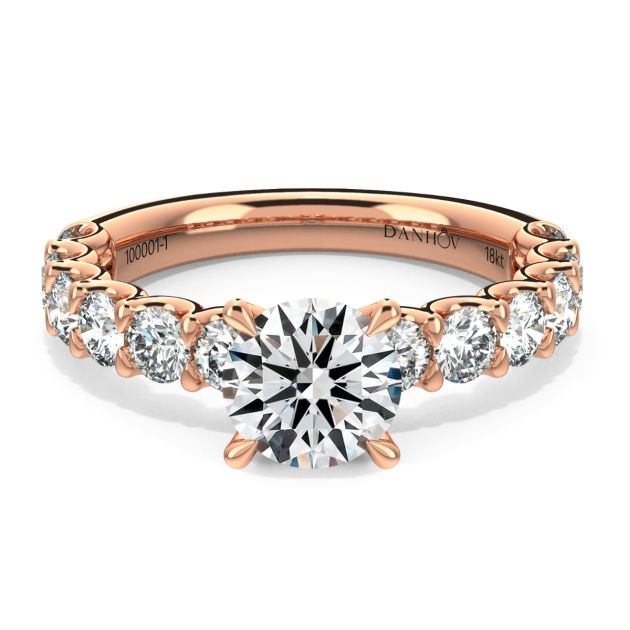 Norme De Danhov Ladies Engagement Ring in 18k Rose Gold