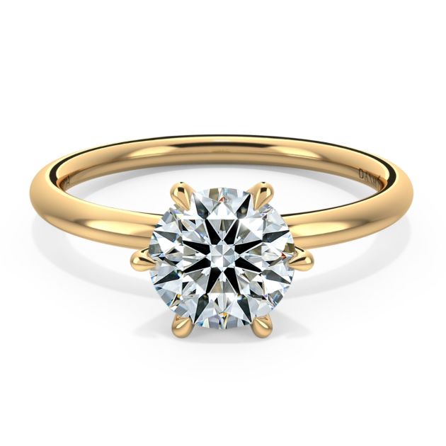 Norme de Danhov Classic  Engagement Ring for Women in 18k Yellow Gold