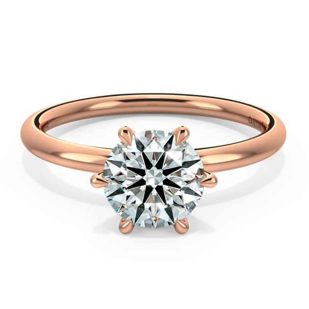 Norme de Danhov Classic  Engagement Ring for Women in 14k Rose Gold