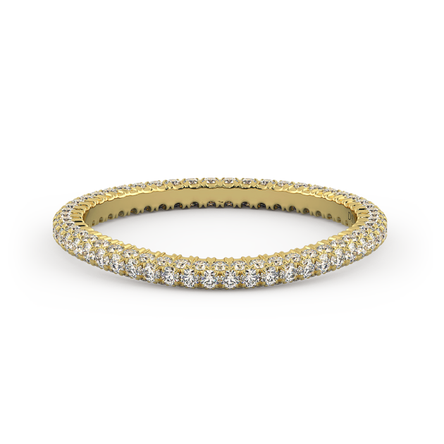 Norme De Danhov Diamond Wedding Band in 18k Yellow Gold