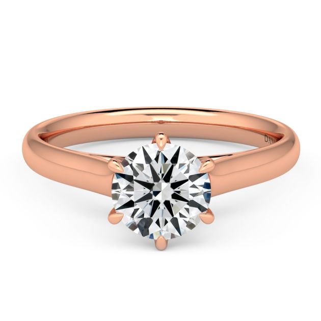 Norme de Danhov Engagement Ring in 18k Rose Gold