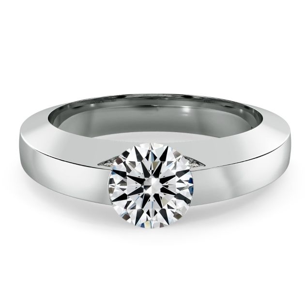 Norme de Danhov Classic  Engagement Ring for Women in 18k White Gold