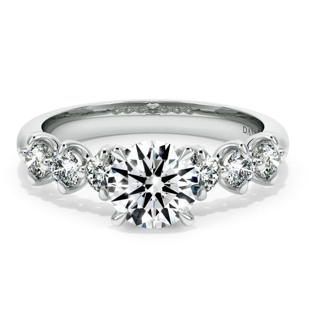 Norme de Danhov Engagement Ring in 14k White Gold