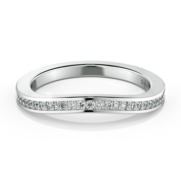 Norme de Danhov Diamond Wedding Band in 18k White Gold