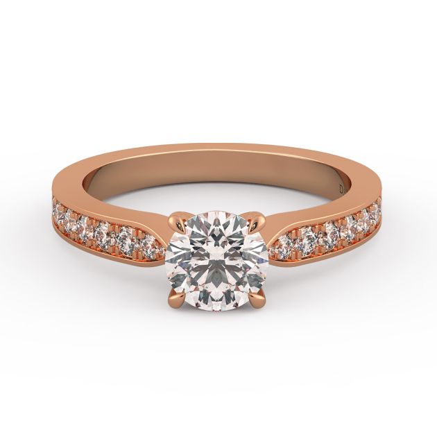 Danhov Classico Engagement Ring in 18k Rose Gold