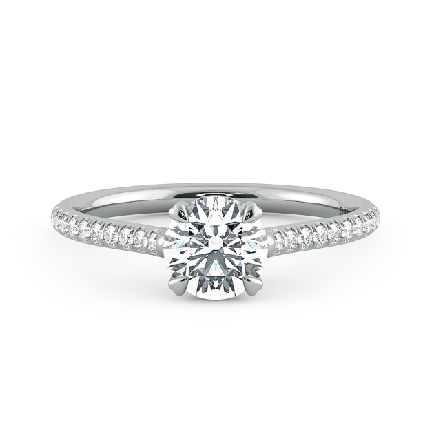 Danhov Classico Engagement Ring in 18k White Gold 