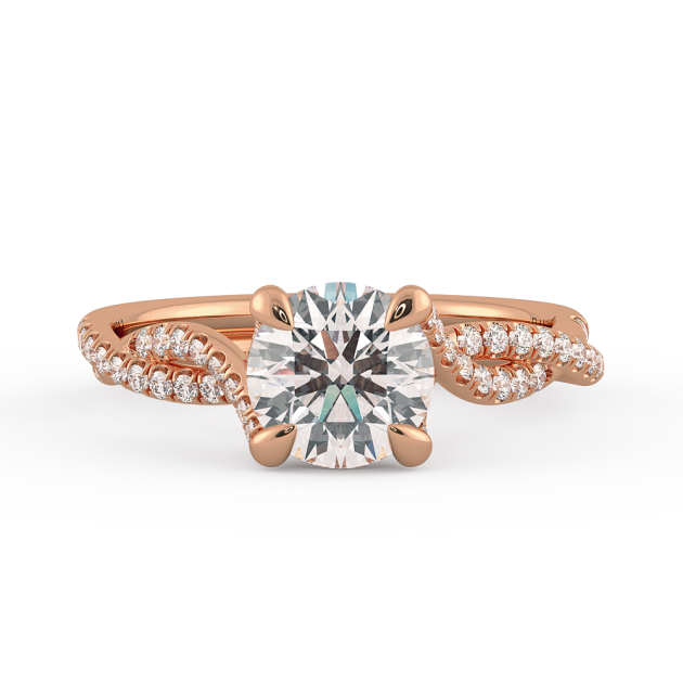 Danhov Solo Filo Engagement Ring in 14k Rose Gold