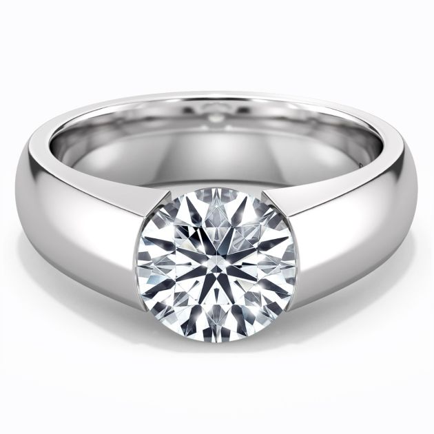 Norem de Danhov tension style engagement ring in 18K White gold 