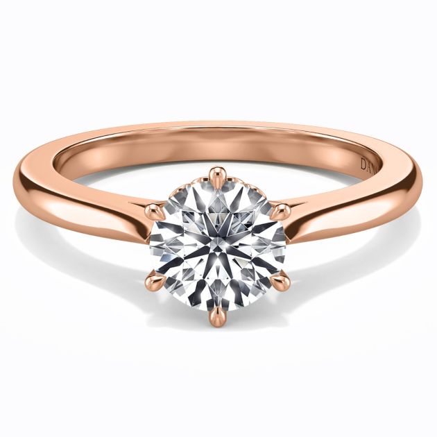 Danhov Classico Engagement Ring in 14k Rose Gold