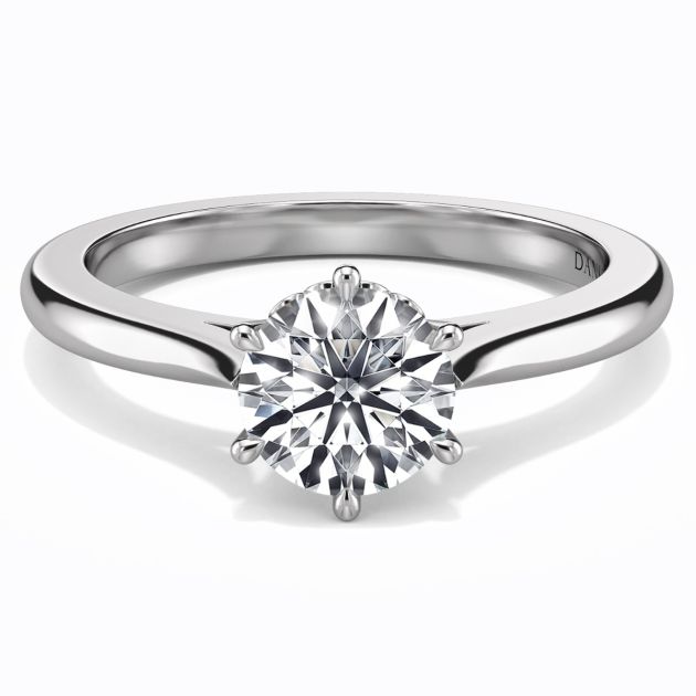 Danhov Classico Engagement Ring in 18k White Gold