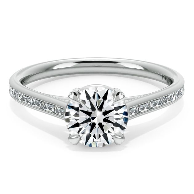 Danhov Classico Classic Diamond Engagement Ring in 14k White Gold