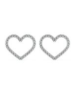 Norme de Danhov Heart Diamonds Earrings in 14k White gold 