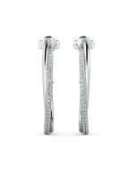 Norme de Danhov CrossOver Medium Hoop Earrings in 14k White Gold